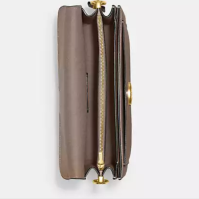 C Elegant Structured Shoulder Bag – Taupe