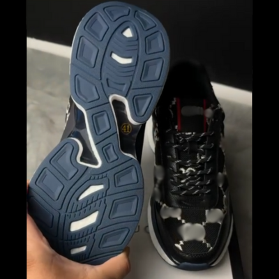 Black Patterned Men’s G Sneakers