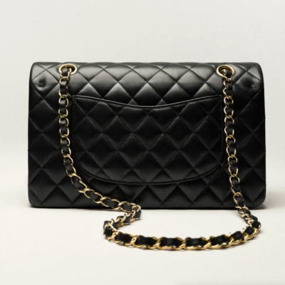 Black Quilted Chain Crossbody Bag