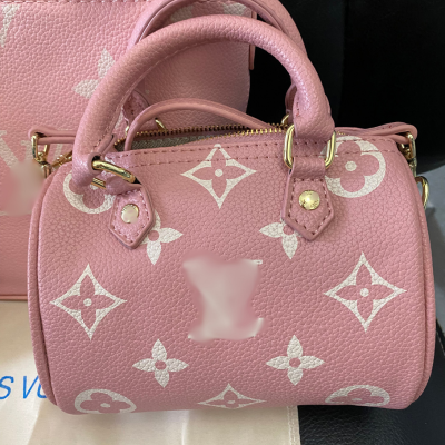 Blush Pink Monogram Purse Set – 3-Piece Mini Tote, Mini Bag & Wallet