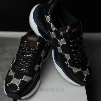 Black Patterned Men’s G Sneakers