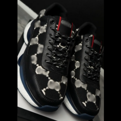 Black Patterned Men’s G Sneakers