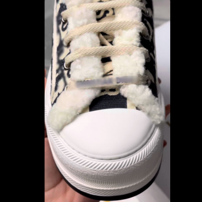 Shearling Lined CD Canvas Sneakers