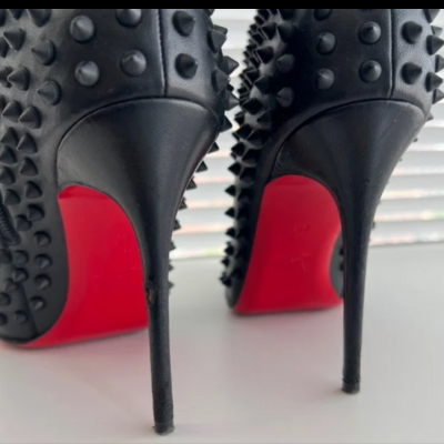 Black Spiked Stiletto Boot | Women’s High Heel Ankle Boot | Sizes 5–10