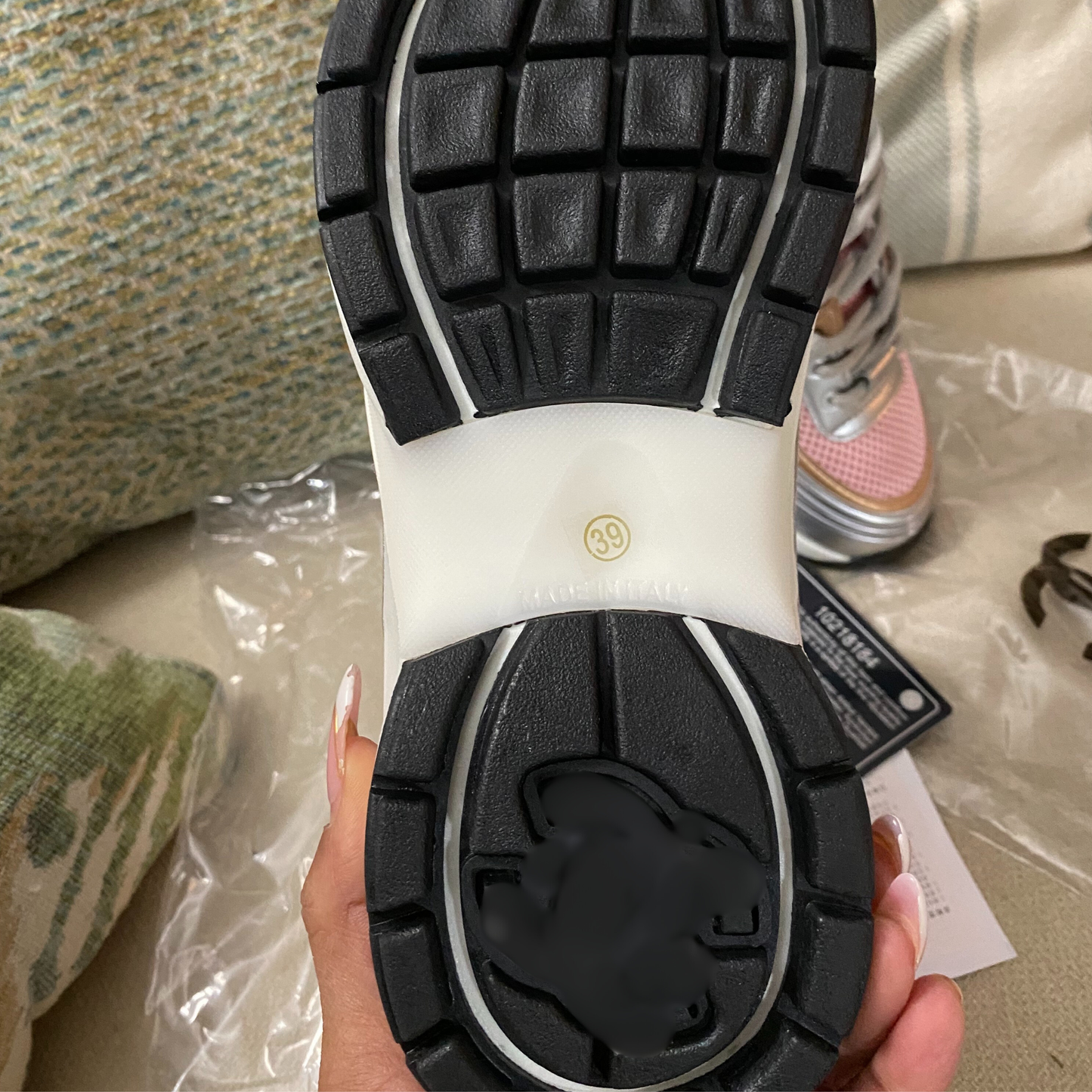 CC Pink Metallic Wave Sneakers