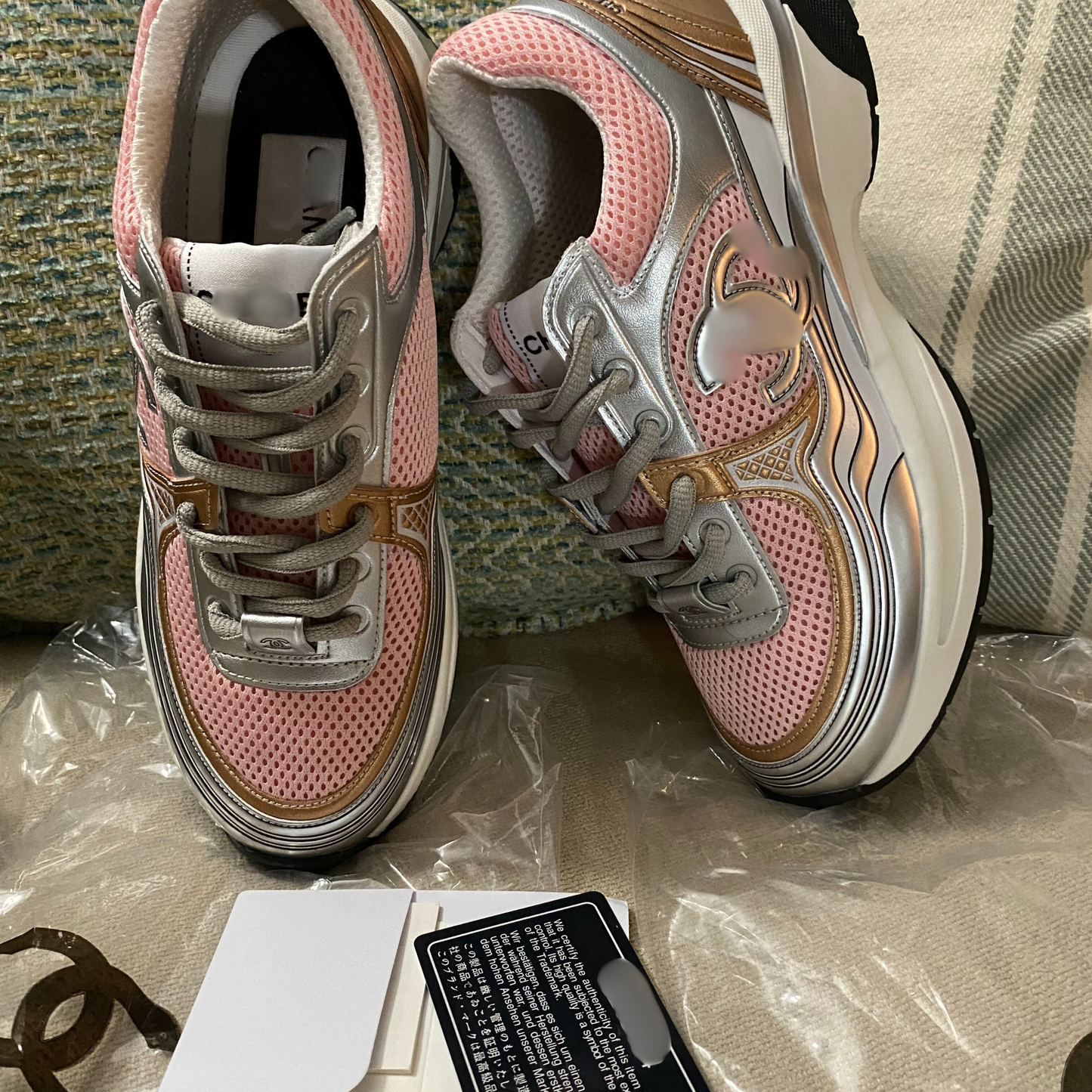CC Pink Metallic Wave Sneakers